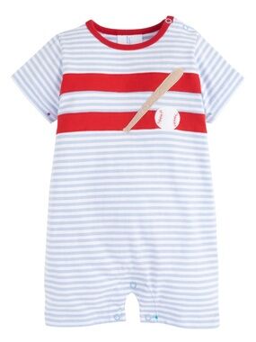 Little English Appliqué Baseball Romper